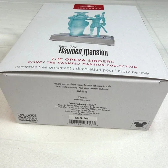 Hallmark Keepsake Disney Haunted Mansion Opera Singers Blue MAGIC New in Box - Picture 6 of 6